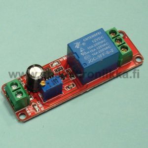 Ajastin viiverele 12V piirilevymoduuli viive n. 1s - 10s