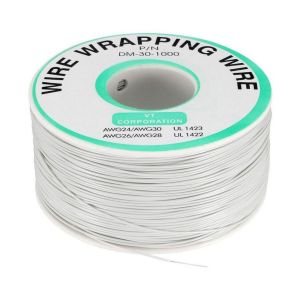 Räppilanka 30AWG, valkoinen, 250m rulla
