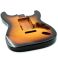 Strato body, mahogany - flame maple top, HHH, 3-tone burst, lakattu, gloss