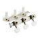 UT guitar parts viritin klassiselle kitaralle, 3R+3L, kromi / valkoinen