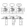 UT guitar parts viritin klassiselle kitaralle, 3R+3L, kromi / valkoinen