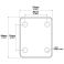 Kaulan kiinnityslevy, kulta 51 x 64 mm, KAULE1GD