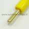 Banana connector 4mm male BL1 gold yellow