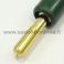 Banana connector 4mm male BL1 gold green