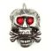 Valumetallipääkallo nuppi BONE SKULL