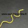 Cloth covered push-back wire stranded Yellow 22 AWG 1m