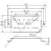 Humbucker base plate mounting base pitch 50 mm HUBB507 brass