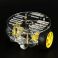 2 + 2 renkainen pyöreä robottialusta roboalusta robottiauto monenlaiseen labrailuun