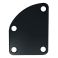 Kaulan kiinnityslevy, kaareva, musta - PRO