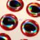 Oval Pupil 3D Adhesive Drop Style Living Eye size 10mm 15kpl Colour 6 S Red TFH®