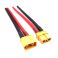 XT-60 uros-naaras pari silikonijohdoilla, 10cm, 12AWG