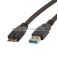 USB A uros / micro USB B pituus 3m
